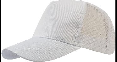 Atlantis Rapper Cotton 5 Panel Trucker Cap (Wit/Wit)