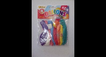 Ballonnen cijfer 30 no. 12 eenzijdig 1 zakje met 8 stuks