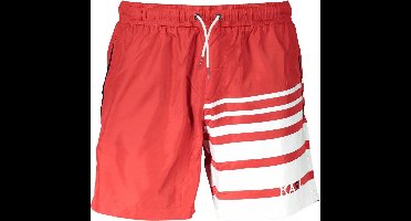 Karl Lagerfeld Beachwear - Heren Zwembroek - Medium - Rood - Met Logo