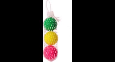 Beachballballen 3 stuks in net