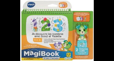 VTECH - MAGIBOOK STORY'FRIENDS - IK ONTDEK CIJFERS MET SCOUT EN VIOLET + PERSONAGE - Meerkleurig