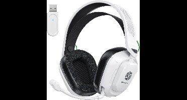 Draadloze Gaming Headset met 2.4GHz en Bluetooth 5.4 - Compatibel met PS5, PS4, PC, Switch en Mobiel - 50 Uur Speeltijd