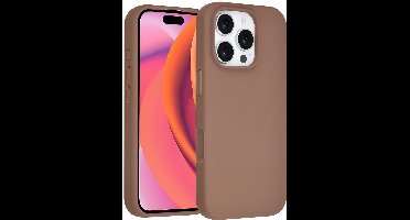 TUNIQ telefoonhoesje voor Apple iPhone 16 Pro - Siliconen backcover - Bruin