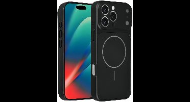 AG Matte Glass iPhone 16 Pro Max Backcover hoesje - Magsafe full protection cover - Zwart