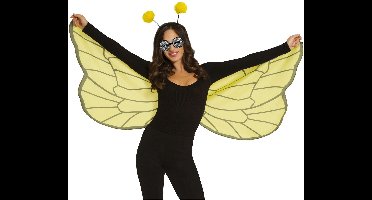 Boland Verkleed Set bij - zwart - volwassen - Carnaval accessoires