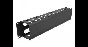 19 ″ kabelbeheerrouteringspaneel met 4 openingen 2U zwart