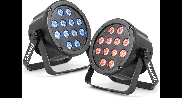BeamZ set van 2 SlimPar35 LED PAR - Par spot 12x 3W RGB LED'S en DMX