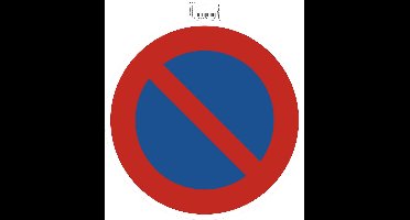 Exacompta Zelfklevend bord parkeerverbod 30cm - Rood - 67011E