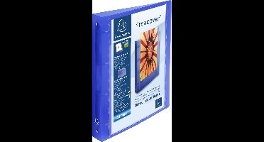 Exacompta 12x Kreacover Ringband Chromaline PP 10/10de met 4 ringen van 30mm - A4 maxi - Blauw - 51562E