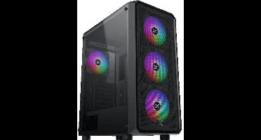 PC-behuizing zonder voeding - XIGMATEK - DUO X - Mid Tower - E-ATX Formaat - 4x120mm RGB Inbegrepen - Zwart
