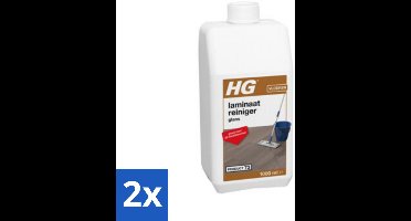 2 x HG Laminaatreiniger Glans 1 liter - Laminaatreiniger - Laminaatvloer Schoonmaken - Vloerreiniger - Glansreiniger - HG Laminaat Reiniger