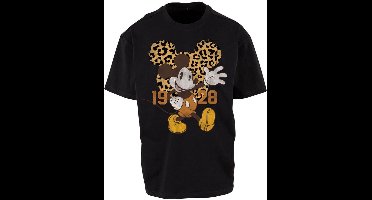 Mickey Mouse Leopard Head Unisex T-shirt - zwart - L