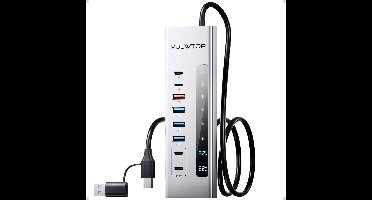 USB C-hub 3.2 met meerdere USB poorten en SD/TF kaartlezer voor pc/laptops