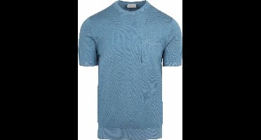 Suitable Knitted T-shirt Pocket Compact Blauw - Casual T-shirts