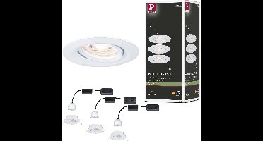 LED-inbouwlamp Nova Mini Coin Basisset zwenkbaar rond 66mm 15° Coin 3x4W 3x310lm 230V 2700K Wit mat