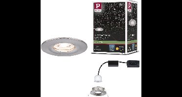 LED-inbouwlamp Nova Mini Coin Enkele lamp star IP44 rond 65mm Coin 4W 310lm 230V 2700K Staal geborsteld