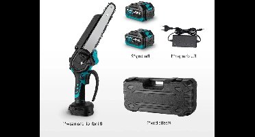 Kettingzaag - Snoeizaag - Takkenzaag - Handzaag - Draadloze - Elektrische - Mini - Brushless Motor – 8 Inch - Tuin- en Snoeizaag – Inclusief 2x 18V Accu