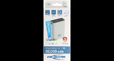 Ansmann Powerbank PB222PD 20.000mAh, snel opladen, ultracompact en lichtgewicht, wit