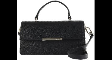 Ted Baker Leren handtas schoudertas Rosly Bar Detail Elongated Top Handle Bag Black zwart