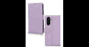 Mobilize Telefoonhoesje geschikt voor Samsung Galaxy A57 Hoesje | Mobilize Premium Gelly Wallet Bookcase Portemonnee | Pasjeshouder voor 3 Pasjes | Telefoonhoesje voor Pinpas / OV Kaart / Rijbewijs - Paars