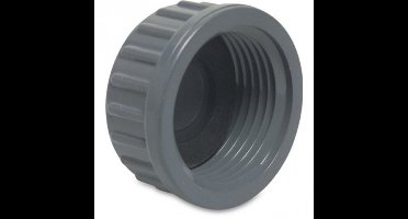 pvc druk schroefkap, 1x binnendraad 1 inch