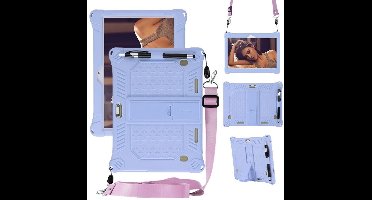 Universele beschermhoes voor 10/10,1-inch Android-tablets, ondersteunt standaard- en flipfunctie, lichtgewicht en draagbaar, gemakkelijk mee te nemen en te bedienen, geschikt voor 10/10,1-inch tablets in paars.