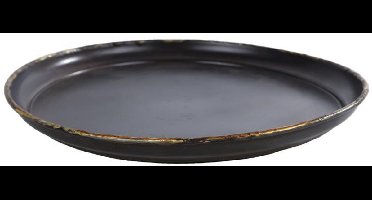 Onderbord antiek bruin metaal dia 25cm