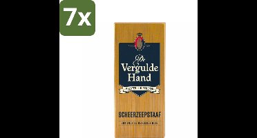 7 x Vergulde Hand Scheerzeepstaaf 75 gr - Scheerzeepstaaf - Vergulde Hand - Scheerbeleving - Klassiek Scheeren - Luxe Scheerbeleving