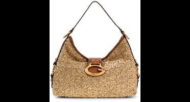 GUESS schoudertas Camden Shoulder Bag Natural / Cognac beige