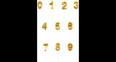 ESPA - Gouden Cijferkaars Diamanteffect 5 cm voor Verjaardag