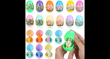 50 Stuks Paaseieren met Speelgoed Binnenin - Gevulde Paaseieren met Diverse Paasverrassingen - Feestartikelen voor Kinderen voor Paaseieren Zoeken - Ideaal als Vulling voor Paasmandjes