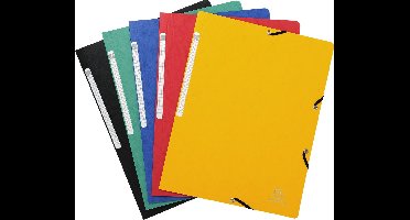 Exacompta 50x Elastomap zonder klep in glanskarton 400gm2 - A4 - Geassorteerd - 5520E