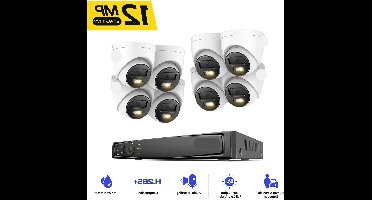 Professioneel IP-Beveiligingssysteem – Beveiligingscamera – NVR Systeem – CCTV Set – 12MP UHD Resolutie – Nachtzicht – Weerbestendig