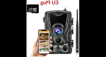 Wildcamera – Trailcamera – Jachtcamera – Buitencamera – Wildlife Camera – 4K Video – Nachtzicht 20 Meter - Toevoegen 64GB