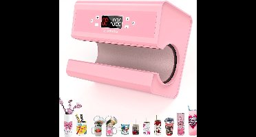 Auto Tumbler Heat Press Machine – Warmtepers – Sublimatiepers – Bekers Pers – Mokken Pers – Lichtroze – Snel Op Temperatuur – Gelijke Warmteverdeling