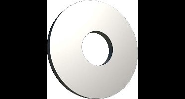 Platte Ringen - Brede Wasmachines - Bevestigen van Schroeven - Grote Buitendiameter - M20 37mm - Zilver