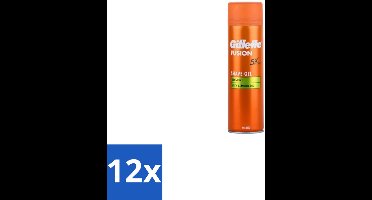 Gillette Fusion 5 Scheergel - Ultra Sensitive - 200 ml - Voordeelverpakking - 12 stuks