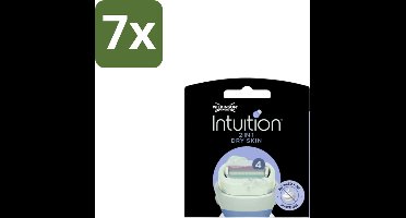 7 x Wilkinson Intuition 2 in 1 Navulmesjes Dry Skin 3 stuks per verpakking - Scheermesje Droge Huid - Scheermesje Met Kokosmelk - Scheermesje Met Amandelolie - Scheermesje Voor Droge Huid - Scheermesje Met Natuurlijke Ingrediënten