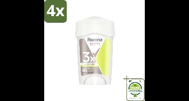 Rexona Deodorant Stick Cream Maximum Protection Stress Control 45 ml - Voordeelverpakking - 4 stuks - Anti-transpirant vrouw - Stress-zweet