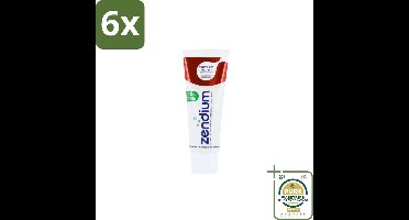 Zendium – Tandpasta – Tandvlees Protect – 75 ml - Voordeelverpakking - 6 stuks - Natuurlijke tandpasta - Mondgezondheid