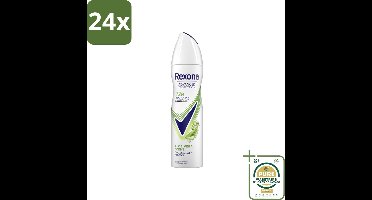 Rexona Deodorant Spray Advanced Protection Aloë Vera 150 ml - Voordeelverpakking - 24 stuks - Fris - Aloë vera