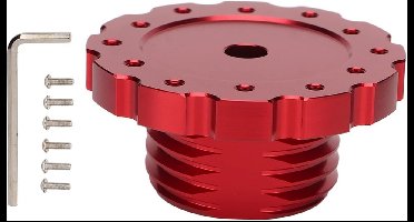 Allecto Plus - Racing stuurwiel adapterplaat voor aluminium racenautologradoel Gaming stuurwiel professionele adapter voor Thrustmaster T300 T500 TS PC TS XW (rood) met richtingwielen.