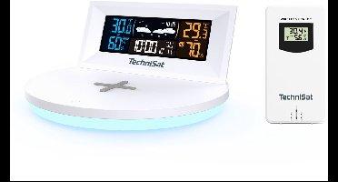 TechniSat iMETEO Q1 weerstation binnen en buiten - met draadloze oplader - wit