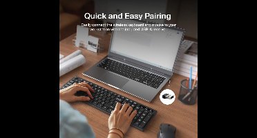 Belkin BBZ010TT toetsenbord Inclusief muis Thuis RF draadloos + USB QWERTY Engels Zwart