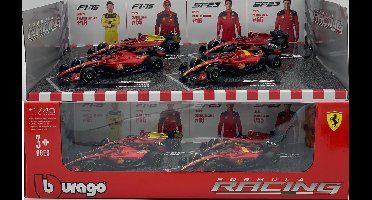 Zet F1 Ferrari Leclerc #16 Sainz #55 2022-2023 F1-75 SF-23 BBurago 1:43