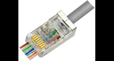 DANICOM FTP CAT6 RJ45 Doorsteek Connector - Pass through voor soepele kern - 10 stuks