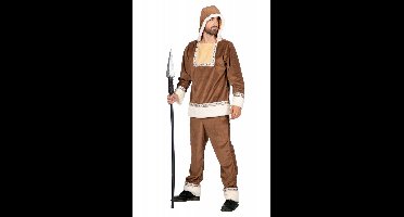 Eskimo Kostuum Anvik Bruin Man - Maat XXL/XXXL
