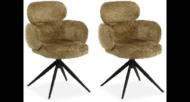 MX Sofa - Porta – Eetkamerstoelen – Curry – Set van 2