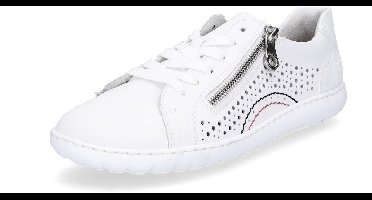 Rieker damesschoen lage veterschoen slip-on 52824-80 parelwit
