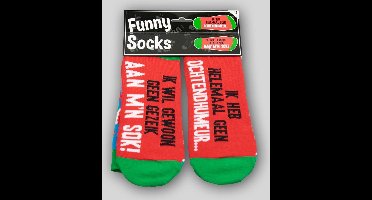 Funny Socks grappige sokken - Ik heb helemaal geen ochtendhumeur - One-size
